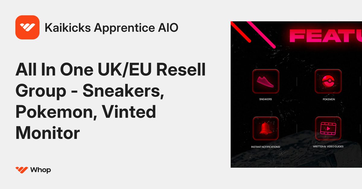 KaiKicks Apprentice shown on its official Whop listing